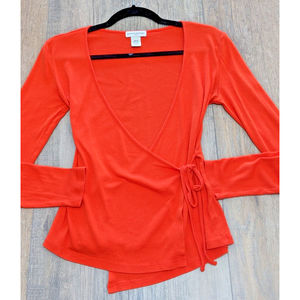 Banana Republic Orange Wrap Top